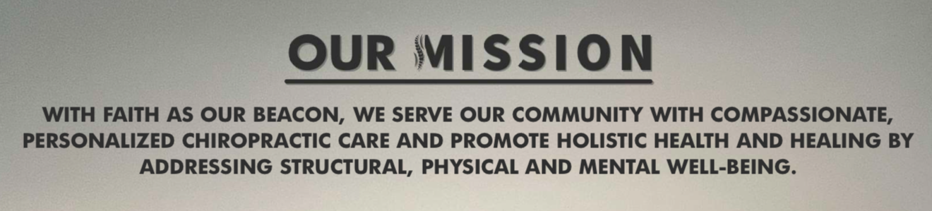 Mission Chiropractic and Health Mission Statement