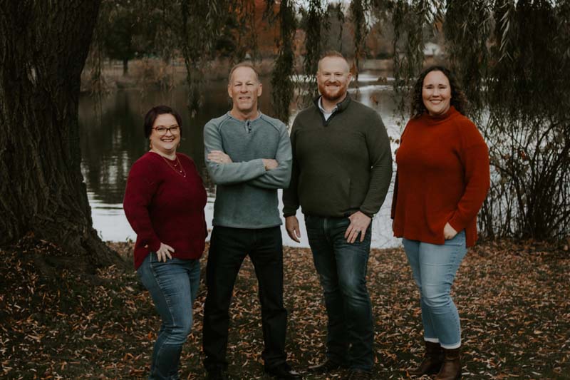 Dr. Patrick J. Sheeran with Dr. Zuidema, Hannah, and Nancy