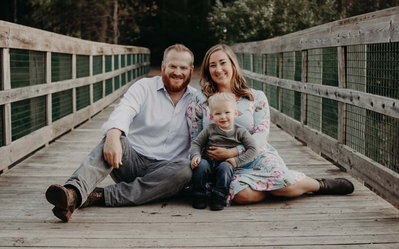 Dr. Lance Zuidema with his wife and child